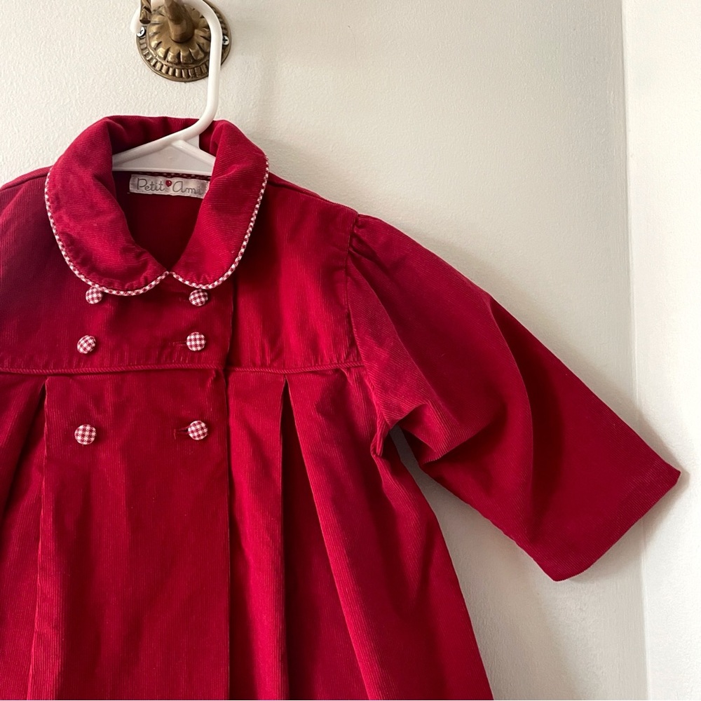 Petit Ami Red Corduroy Jacket | 6-9m